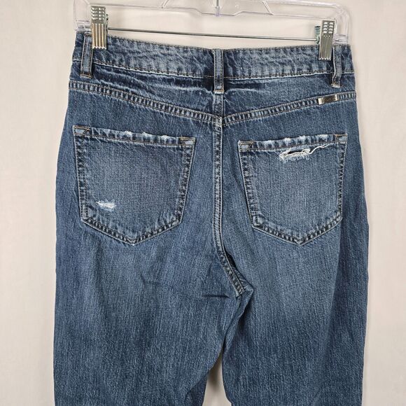 KanCan Jeans Women's 5 / 26 Blue Medium Wash HIgh Rise Ankle Distressed - Picture 6 of 16